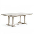 Tavolo da pranzo PAVRIXO estensibile in legno bianco, stile classico, 180x100x76 cm, superficie liscia e dettagli eleganti